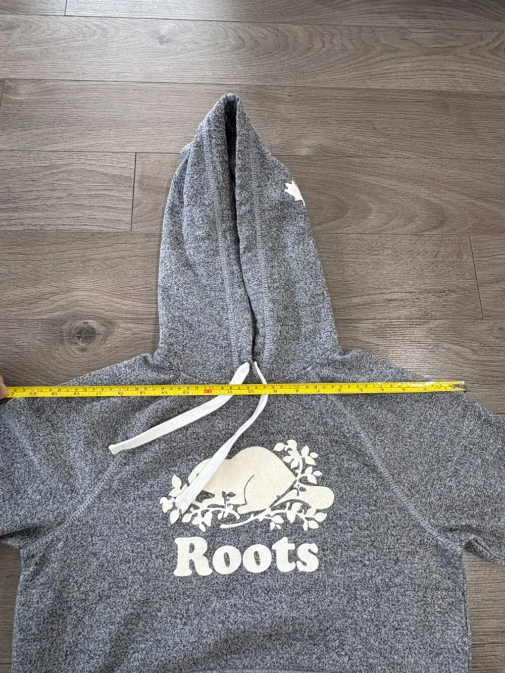 Ladies Roots Heather Gray Logo Hoodie – Size Small – Great Condition - Picture 13 of 13